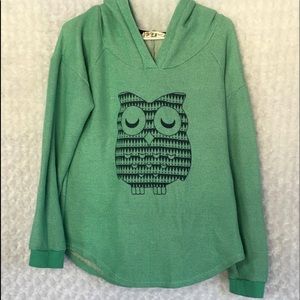 Liberty love owl hooded sweater